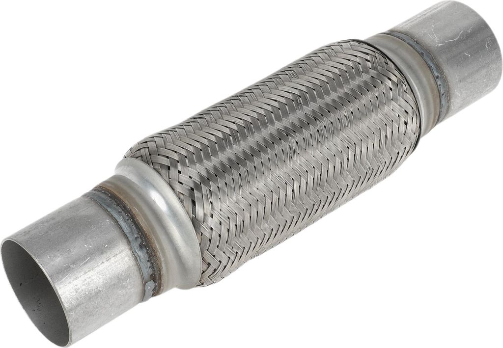 Auto Auspuff Flexrohr 2,48 Zoll Außendurchmesser Flexibles Geflochtenes Auspuffrohr | Universelles Flexibles Rohr Silberfarben 1 Stück