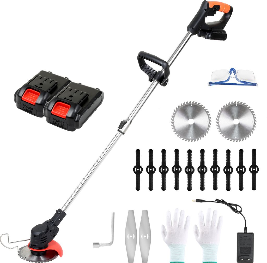 Faziango Kabelloser Rasentrimmer 21V mit zwei Akkus, Produktbild 