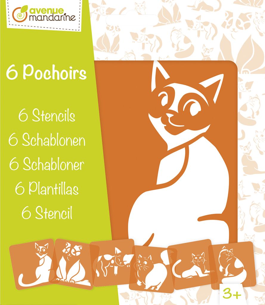 Avenue Mandarine 3x 6-teiliges Schablonenset für Kinder, Produktbild 
