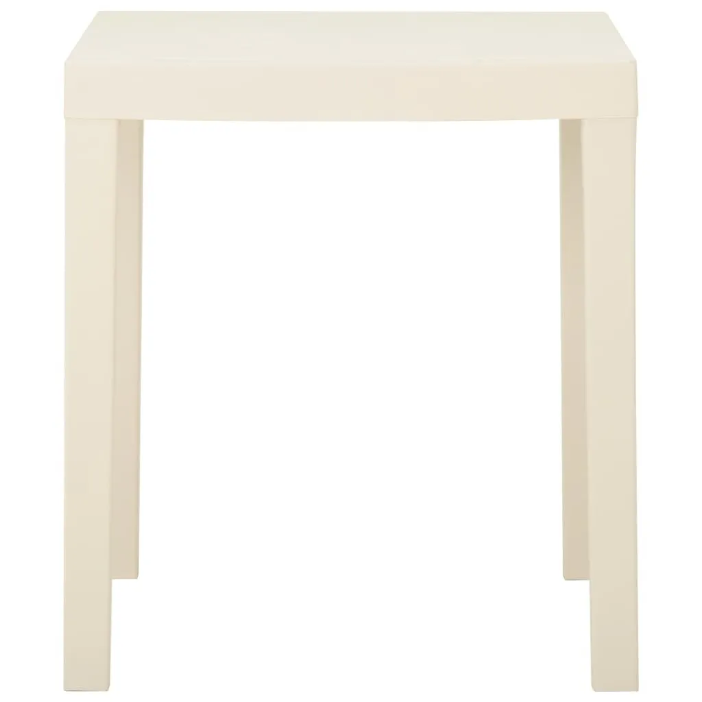 Table d'appoint extérieure blanche 79x65 cm idéale pour balcon et camping