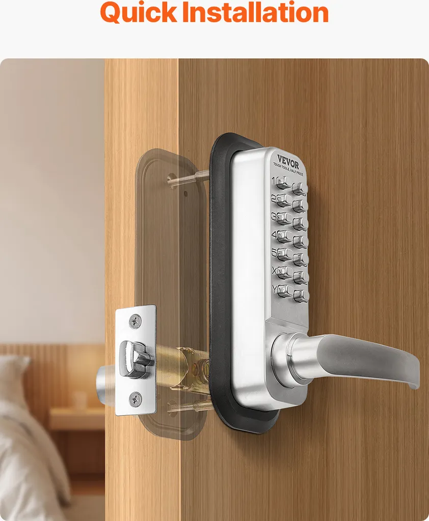 Serrure de Bureau VEVOR à Code Mécanique pour Porte Intérieure et Extérieure - 5