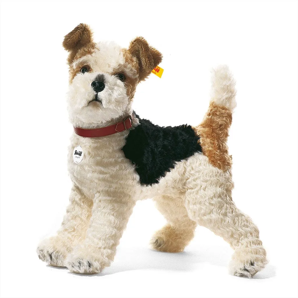 Fox Terrier Steiff Foxy 35 cm : Une Peluche Durable qui ne s'abîme Jamais