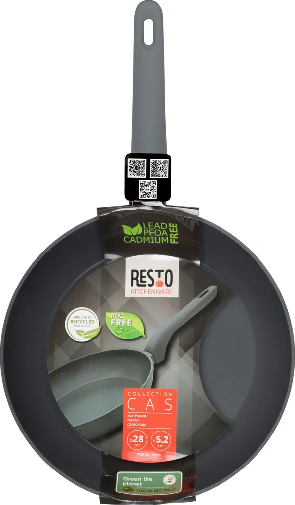 Padella Resto da 28 cm (nera, rivestita, induzione, lavabile in lavastoviglie)
