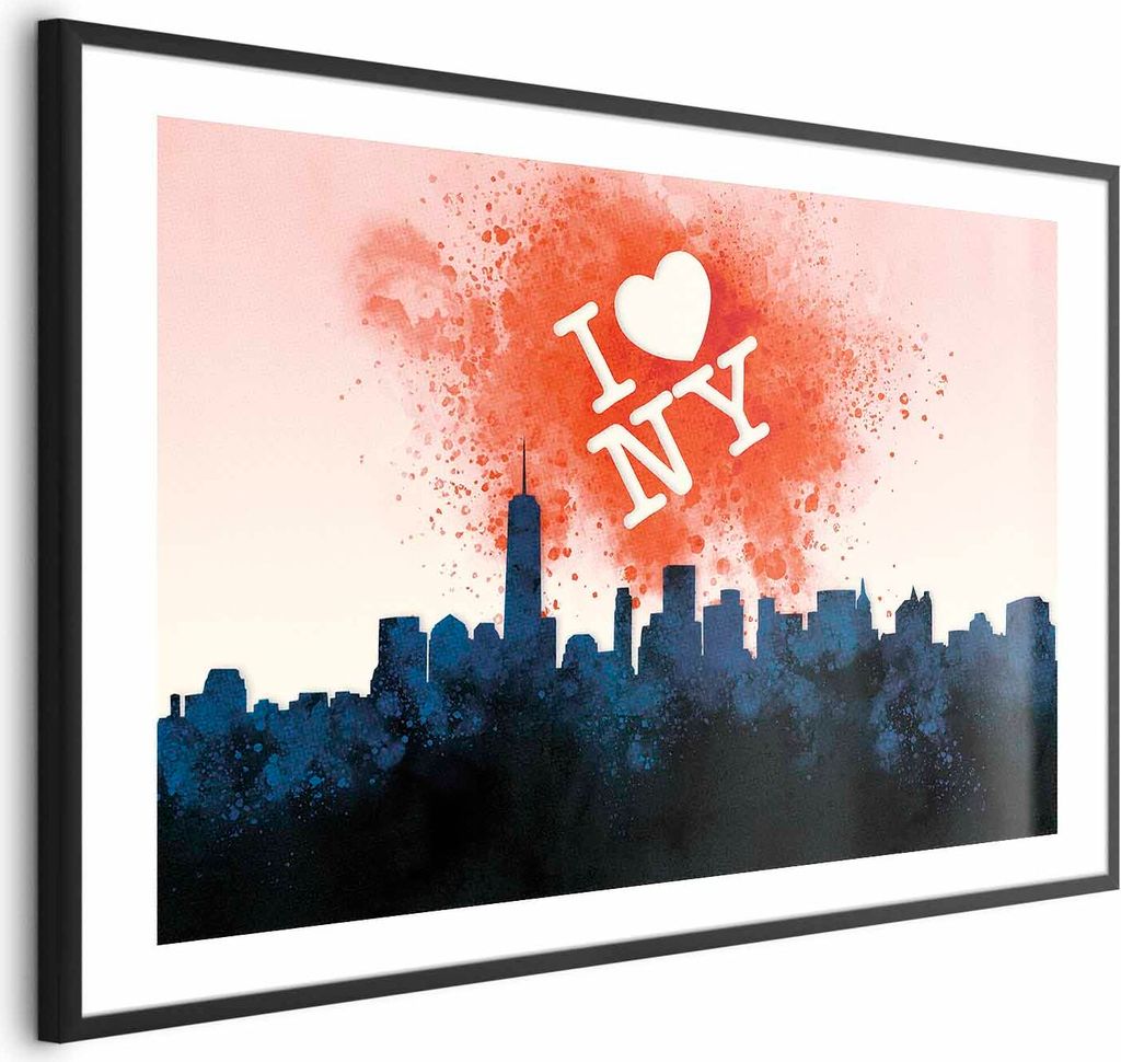 Posterpapier Poster - I Love NY 90x60 cm Städte d-A-0097-ao-a