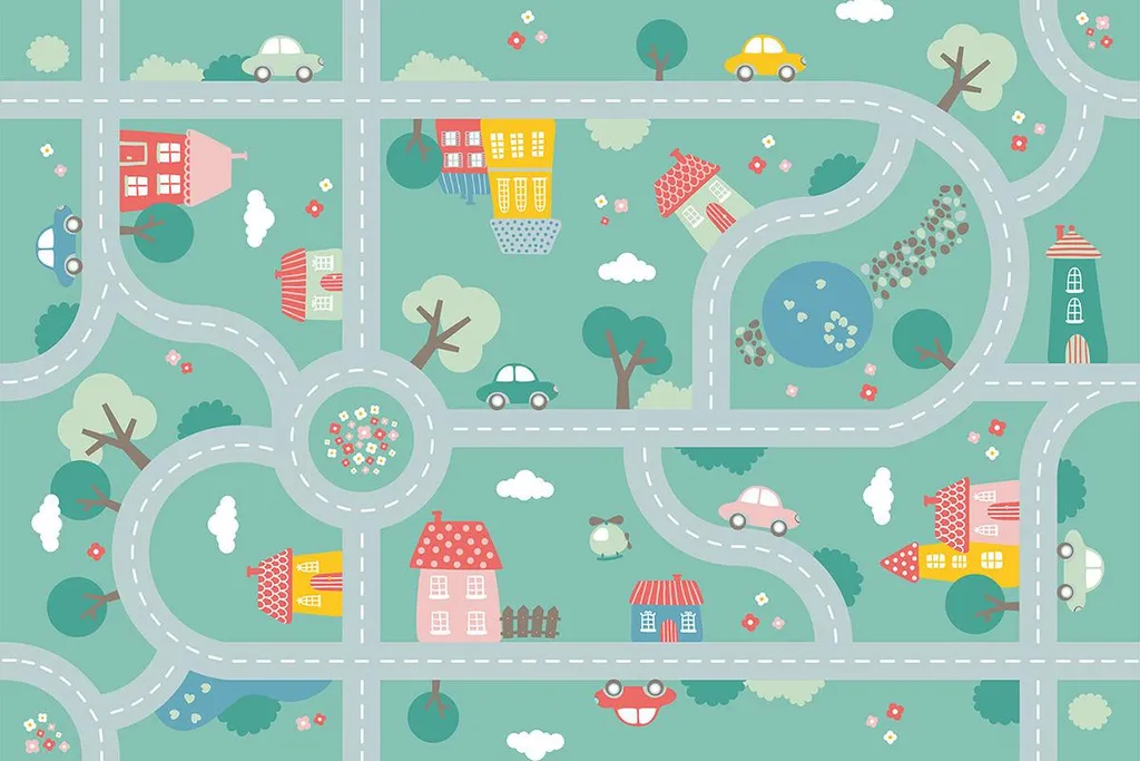 Tapis de jeu Achoka Play turquoise 100x150 cm : fini les sols froids