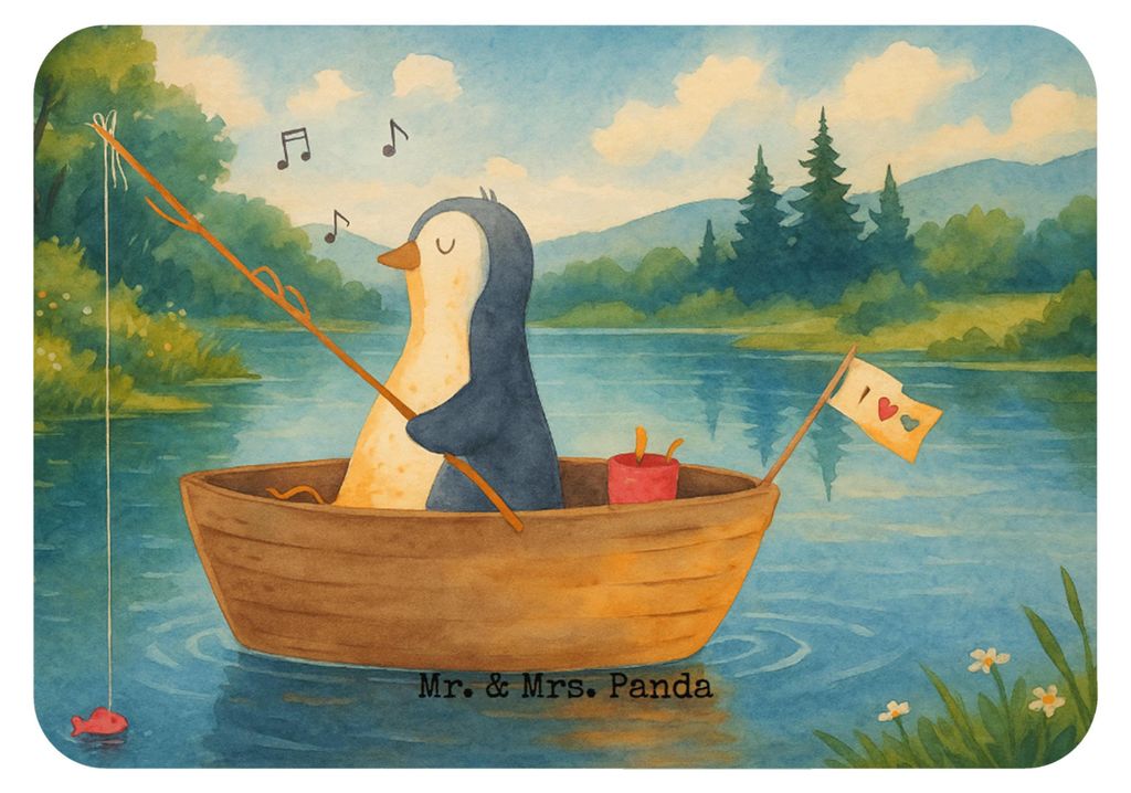 Mr. & Mrs. Panda magnet Pinguin Angelboot Design - Weiß - Geschenk, Notizhalter, Boot, Optimistisch, Pinnwandmagnet, whiteboardmagnet, Kühlschran...