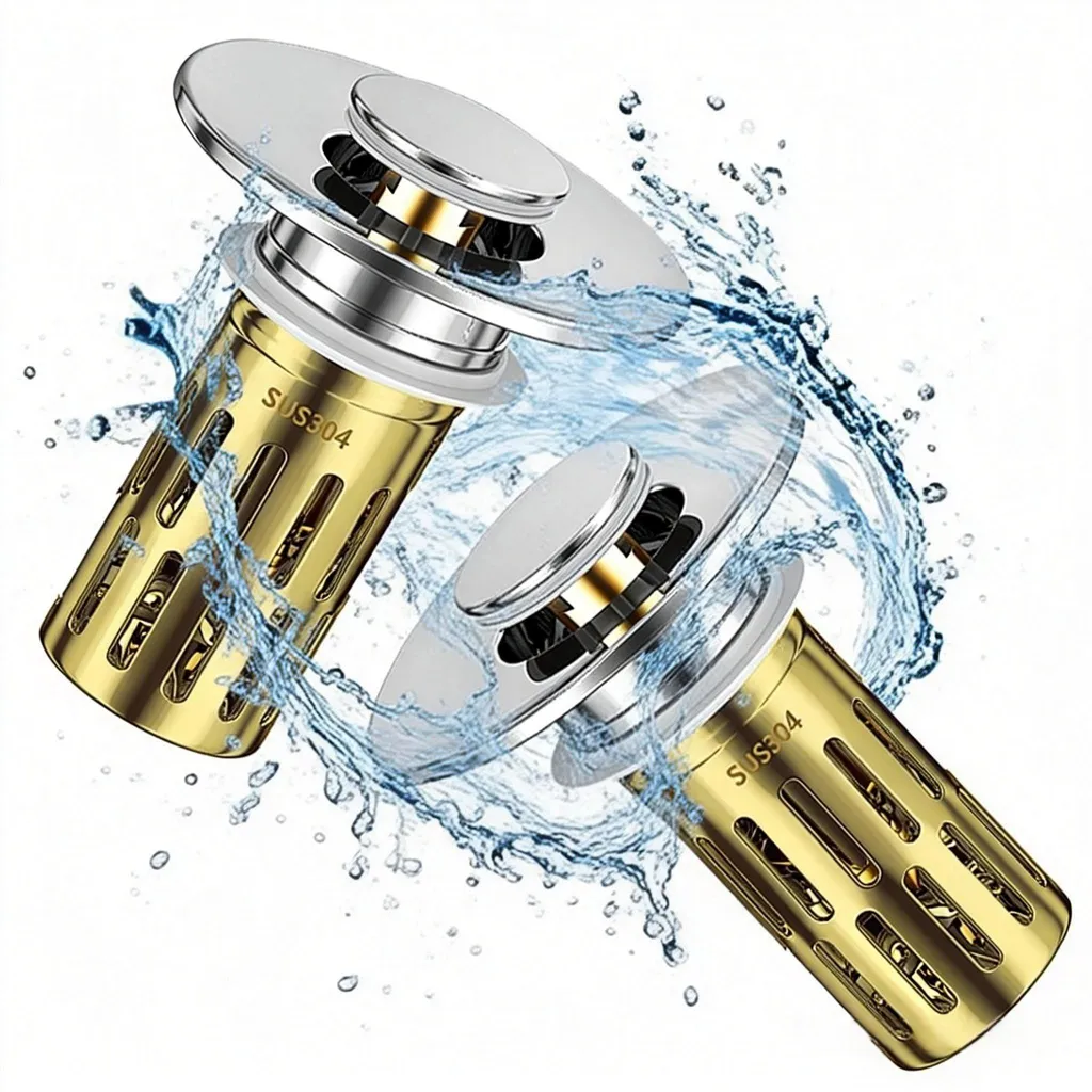 Bouchon anti-bouchage pour petit évier 25-30 mm avec tamis, lot de 2