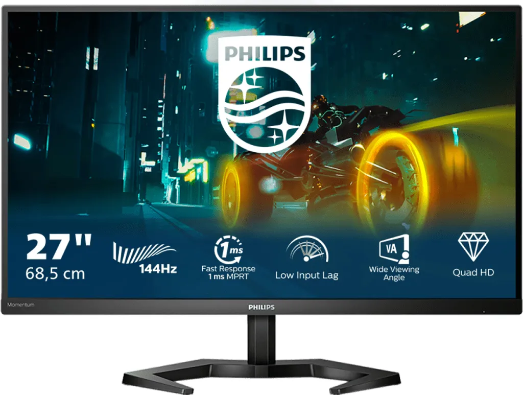 Philips Momentum 3000 27M1N3500LS Ecran Gaming 27" QHD 144Hz VA Noir