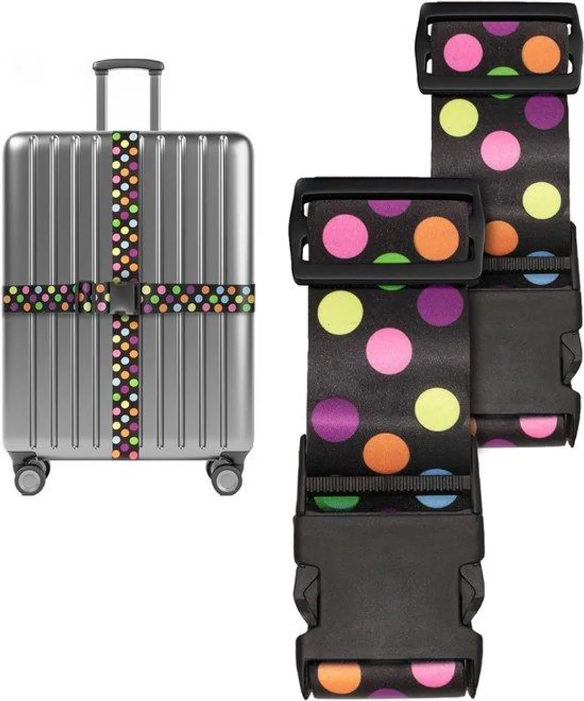 Sangle valise à pois contre l'ouverture accidentelle et pour repérage