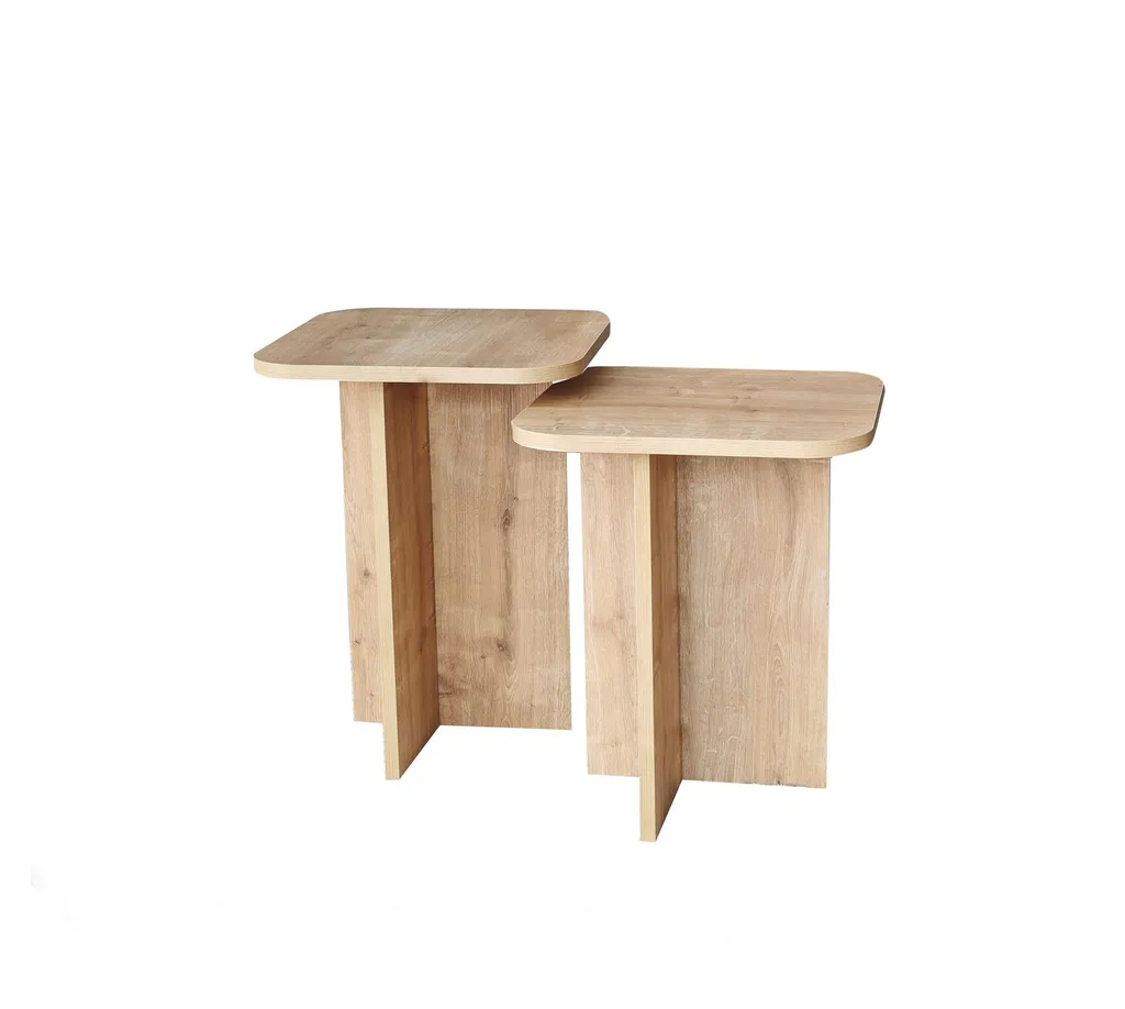 Table d'appoint robuste et anti-rayure en chêne saphir pour petit salon - 10