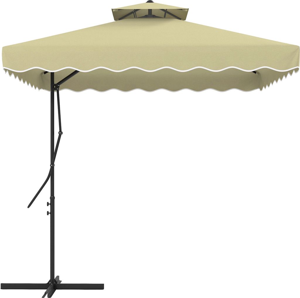Outsunny Sonnenschirm 243x243cm Balkonschirm mit UV-Schutz, Produktbild 