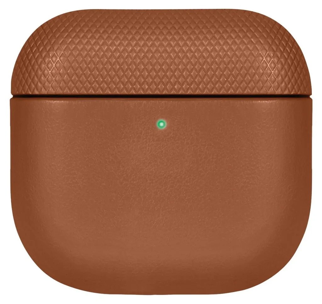 Coque AirPods 4 Native Union Finition Cuir Recyclé et Durable Chocolat