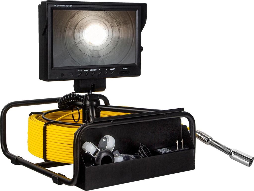 12 LED Periskop Inspektionskamera 9 Zoll Display Pipeline Endoskop fš¹r H?hlenerkundung