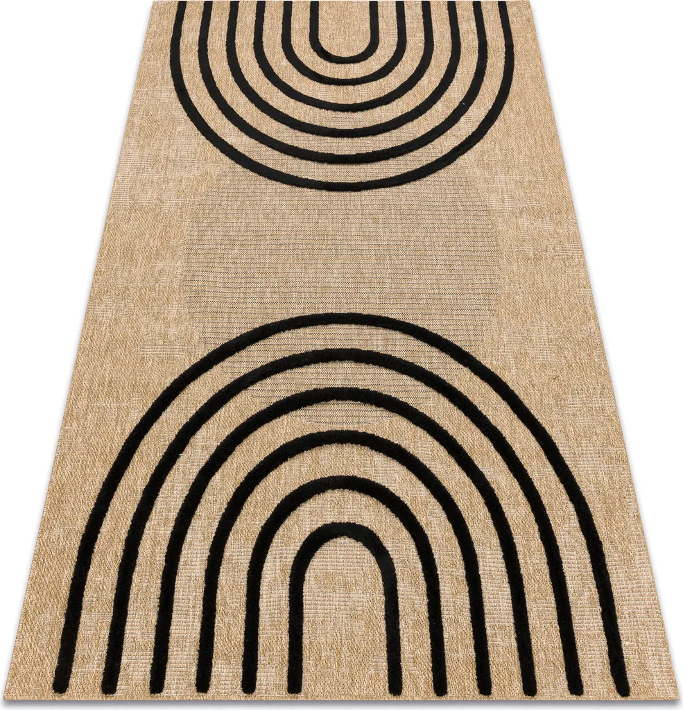 Tapis résistant et facile d'entretien SPARK 0688 beige noir 160x220 cm