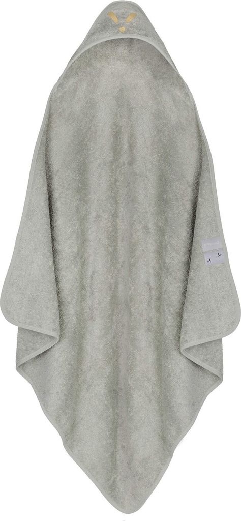 Bademantel Babyhandtuch Handtuch mit Kapuze 90x90 Bambus Baumwolle grau TowelPower Piapimo