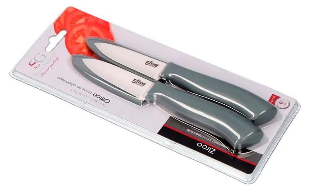 5 Five Keramikmesser 18 Cm 2 Einheiten Grau  Grau One Size Produktbild 