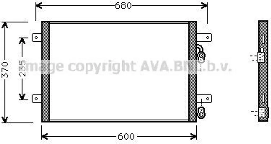 Condenseur de Clim PRASCO VN5153 en Aluminium Robuste avec OE 1029057