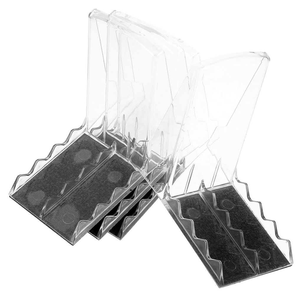 Magnetische Kunststoffstaffeleien 4 Stück mit Kippsicherer Rückwand für Convenience Stores und Transparente Regalstützen für Waren