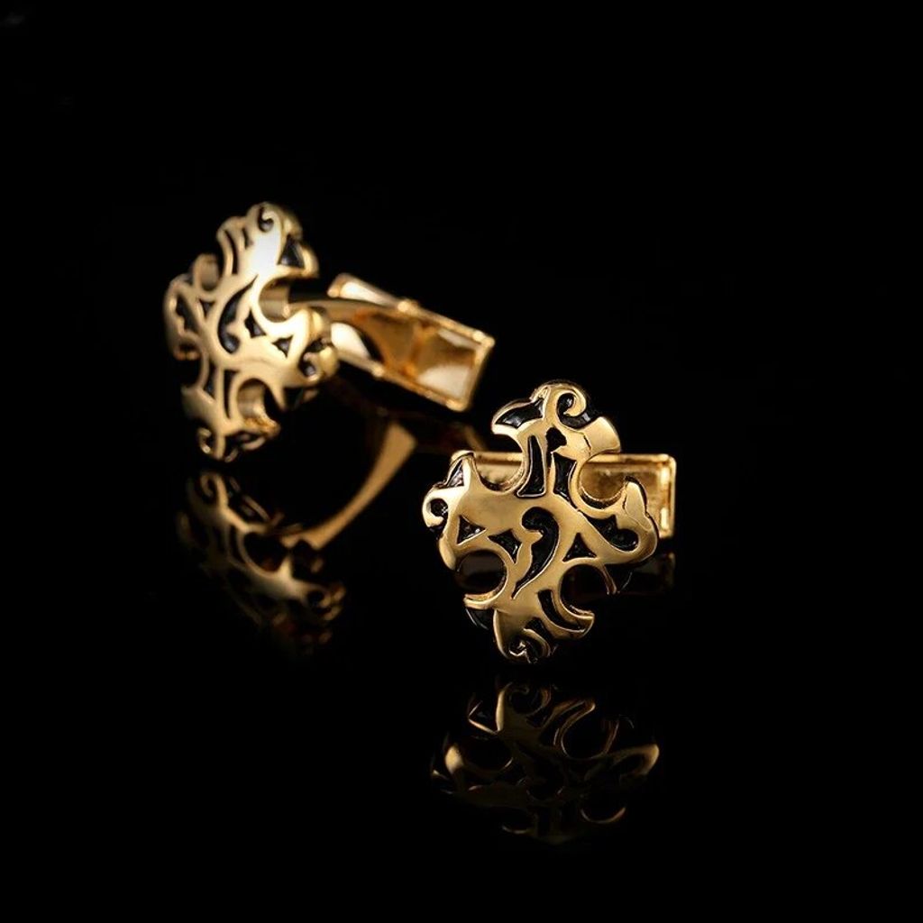 William Sturt Manschettenknöpfe Jerusalem-Kreuz - Handgegossen Aus Feinem Zinn