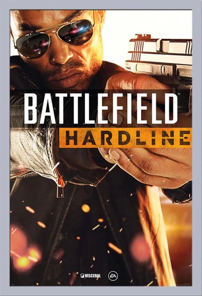 Poster Battlefield Hardline con Cornice Shinsuke Argento 61x91.5 cm