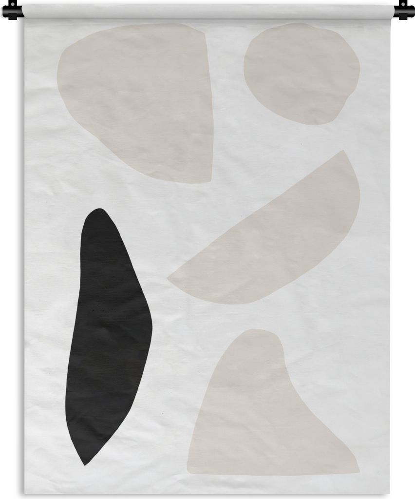 MuchoWow Wandteppich Wandbehang Pastell - Abstrakt - Minimalismus 120x160 cm Tapisserie Dekoration Wandtuch - Wohnzimmer - Moderne