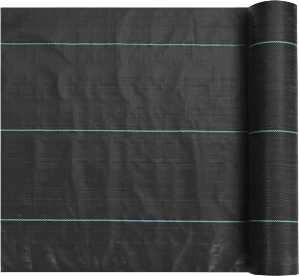 Toile anti-mauvaises herbes 1 x 50 m noire haute densité pour jardins