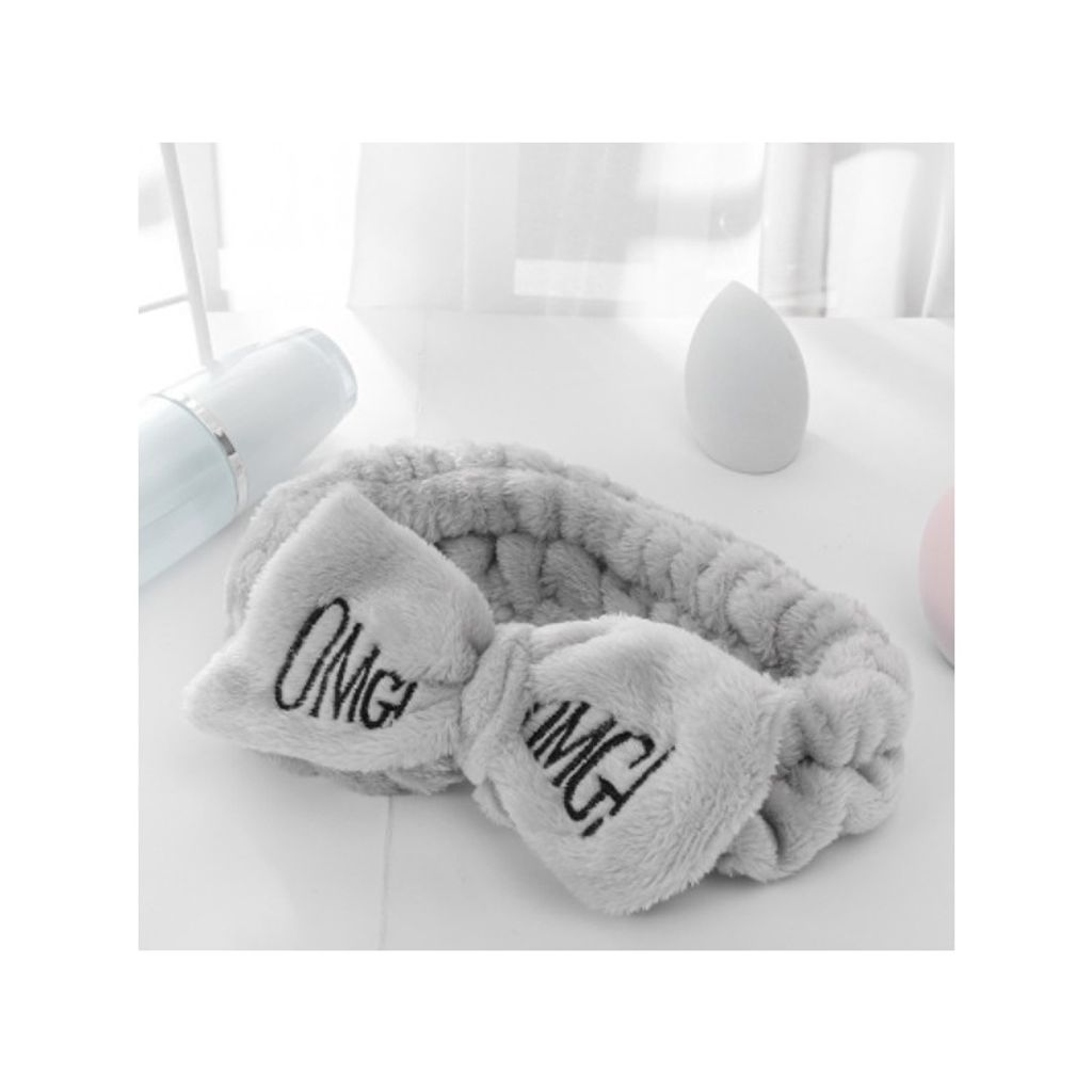 Stirnband kosmetische Ohren, grau, Universalgröße, Breite 4,5 cm