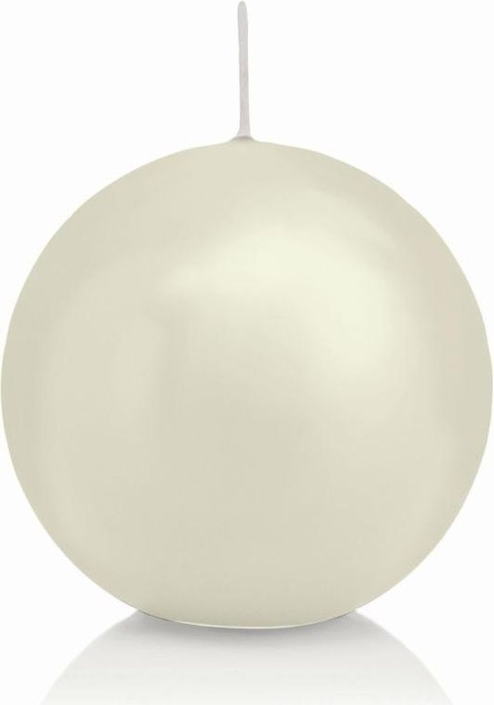 INNA-Glas Kugelkerze MAEVA, elfenbein, Ø7 cm, 16h - Germany - Dekorative Kerze