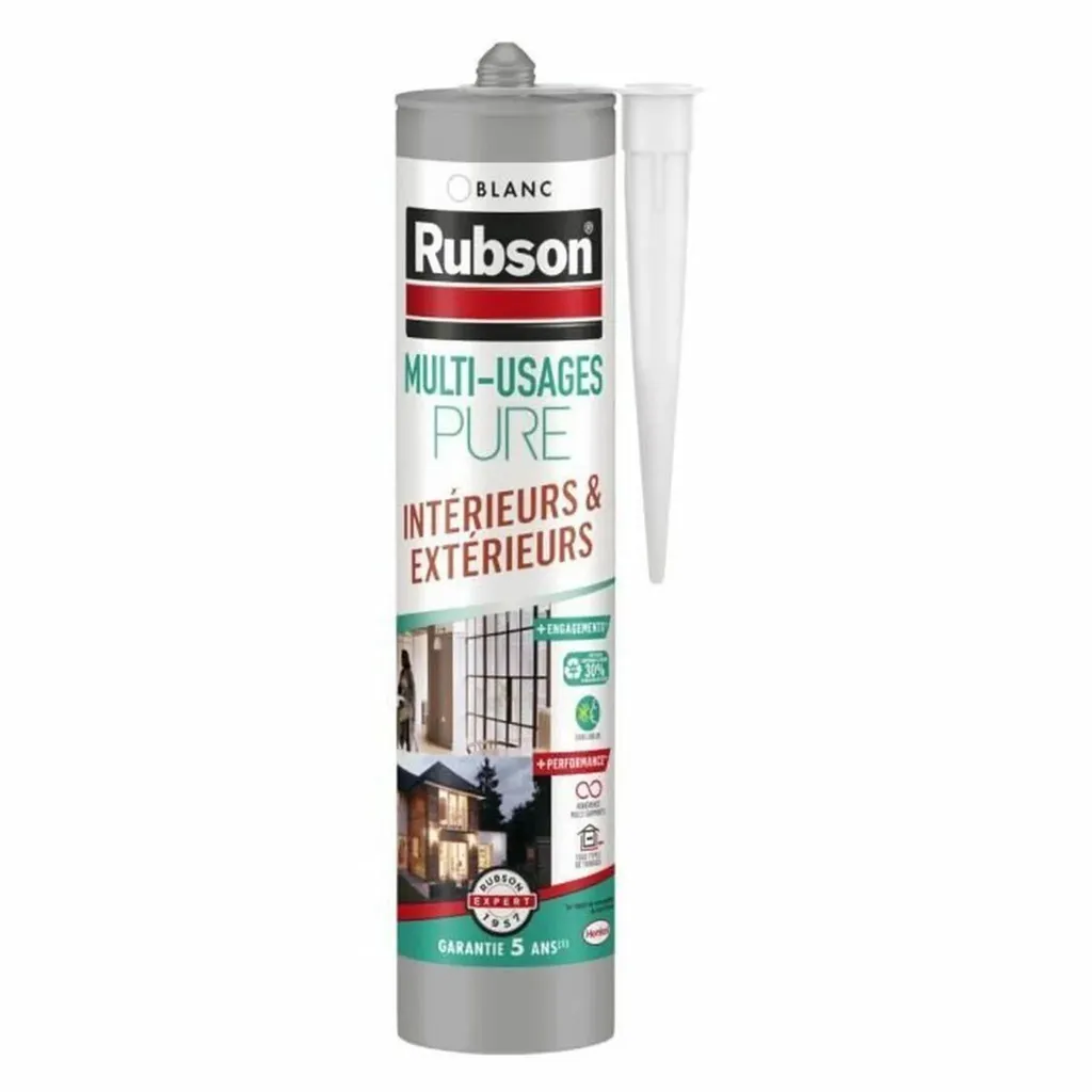 Mastic Multi-Usage Pure Rubson Blanc - Formule Haute Résistance 280ml - 4