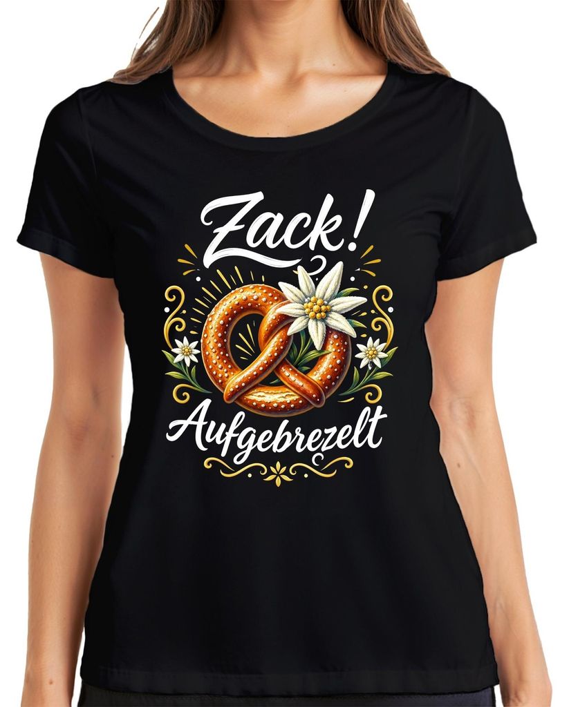 Zacht gebakken pretzel, edelweiss, traditioneel Alpendorp, Productafbeelding 