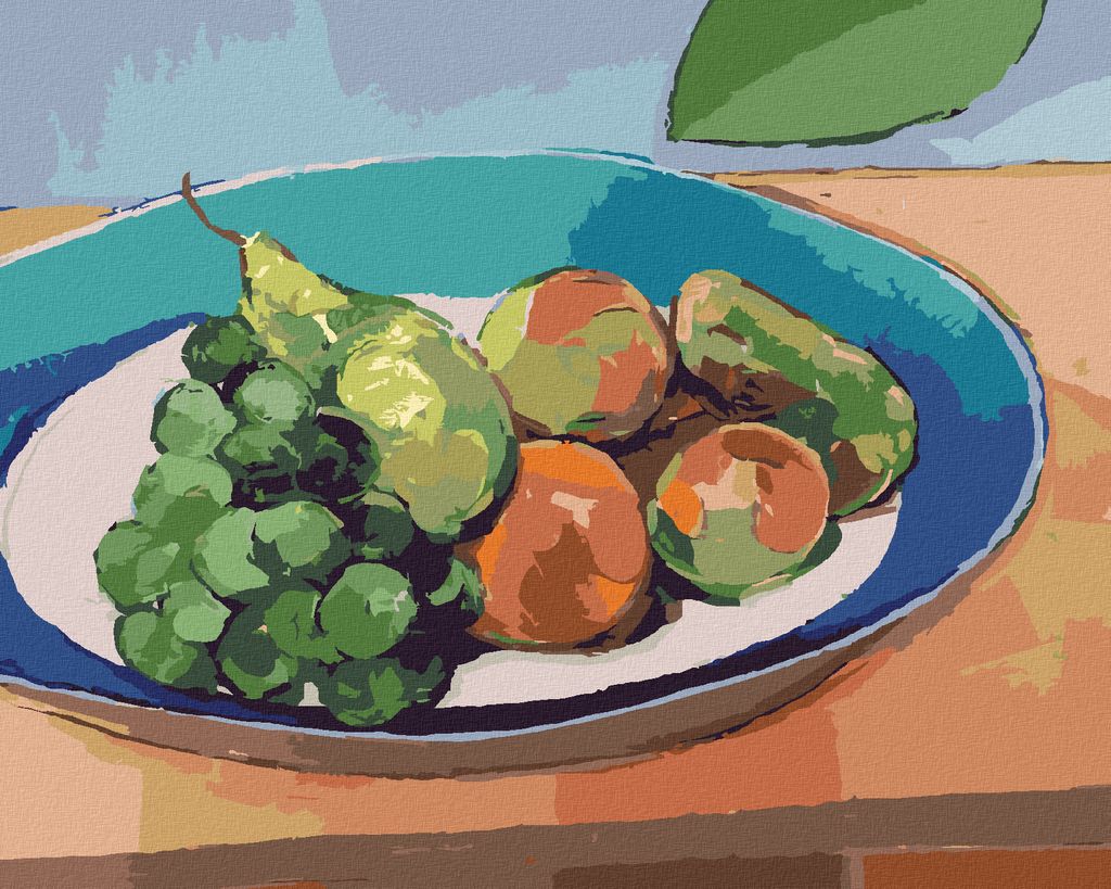 Zuty - Malen nach Zahlen - OBST AUF DEM TISCH, 40x50 cm, ohne Keilrahmen