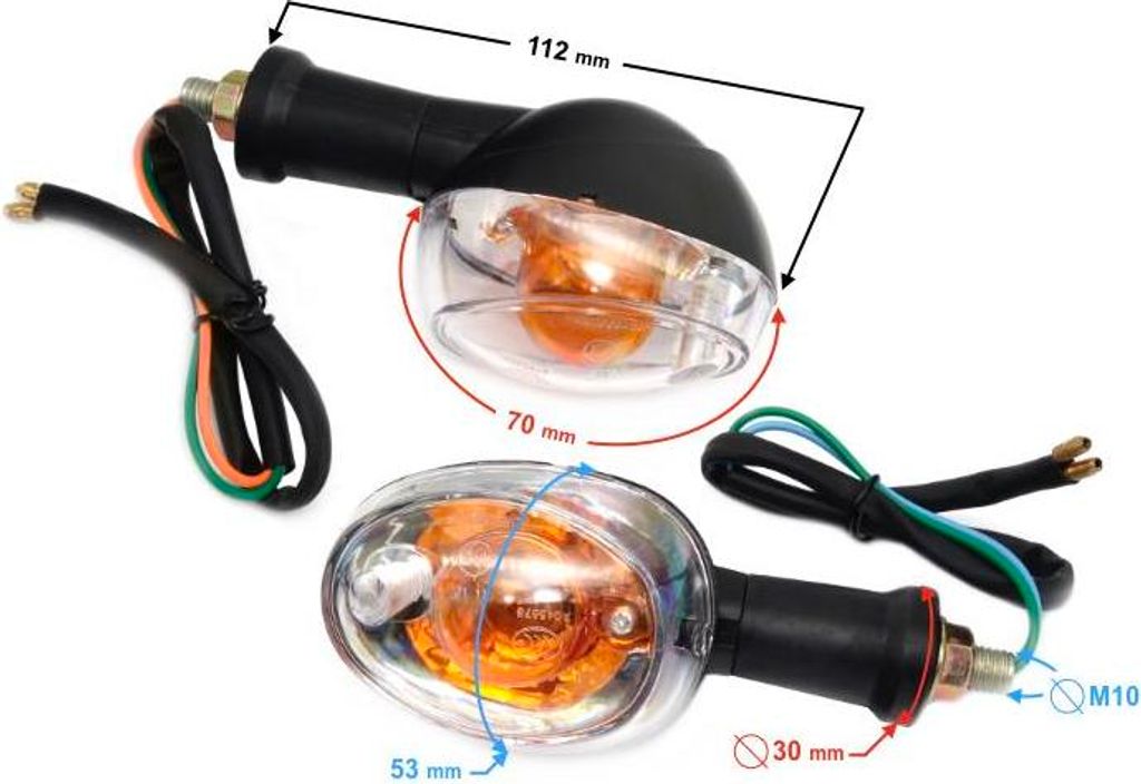 Rückblinker (Satz) für das Moped Fighter 2 Produktbild 
