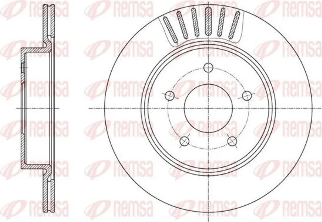 Disque de frein REMSA 61623.10 pour X-Trail - OEM 432064CE0A Qualité OE