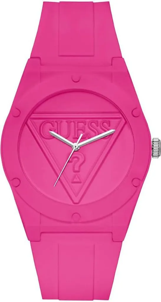 Montre Femme Guess W0979L9 Retro Pop Bracelet Silicone Bleu et Doré