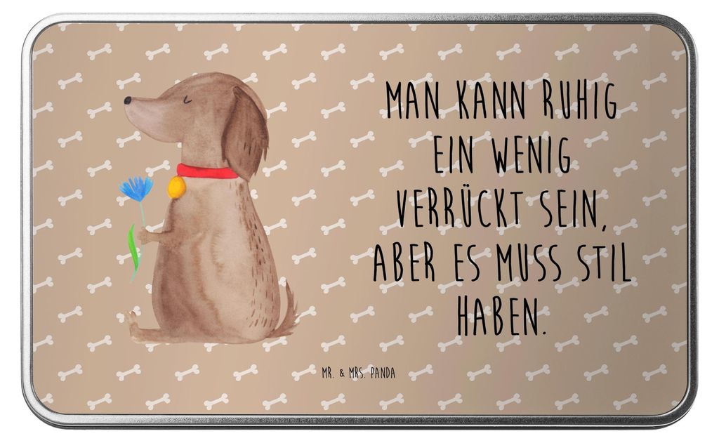 Mr. & Mrs. Panda Dose Hund Blume - Hundeglück - Geschenk, Geschenkbox, Hunde, Aufbewahrungsbehälter, Hundebesitzer, behälter, Süß, Sprüche, G...