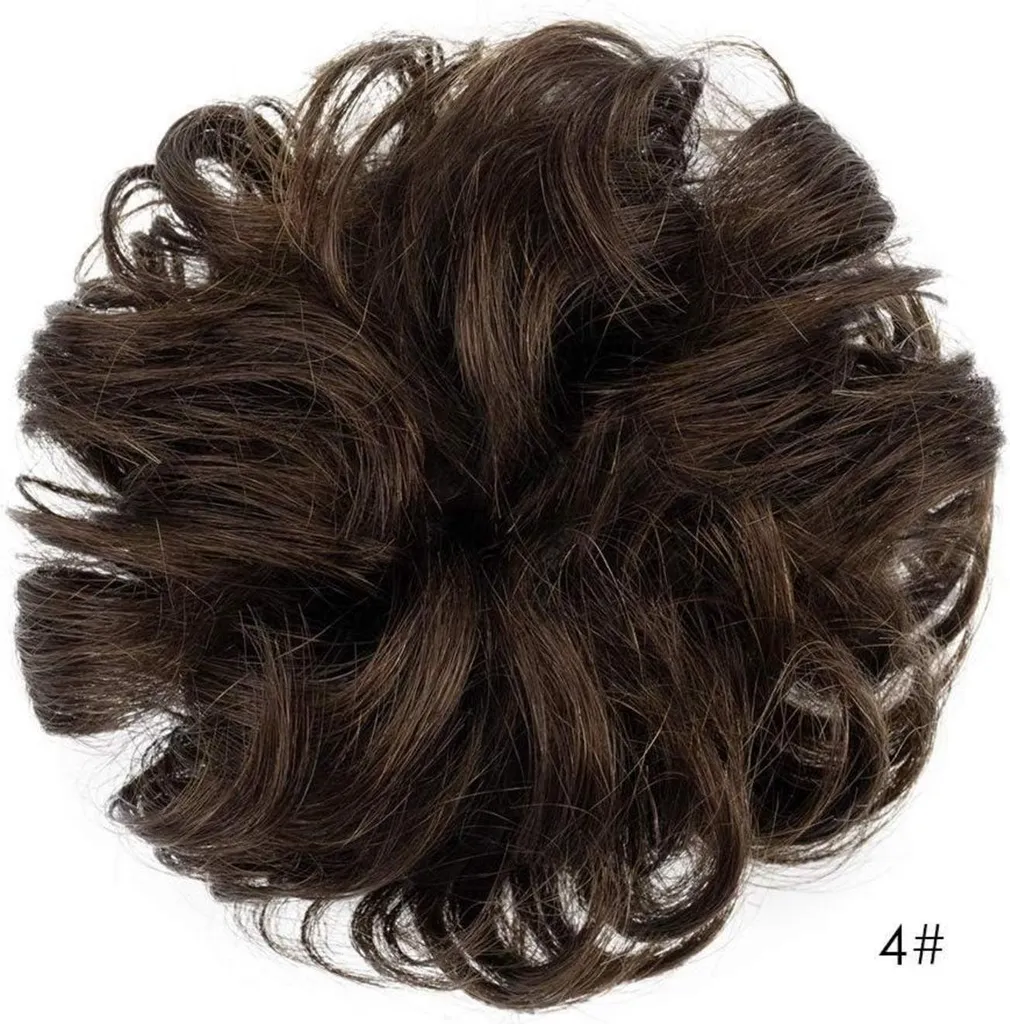 Postiche Chignon pour Mariage et Soirée en Cheveux Naturels Châtains