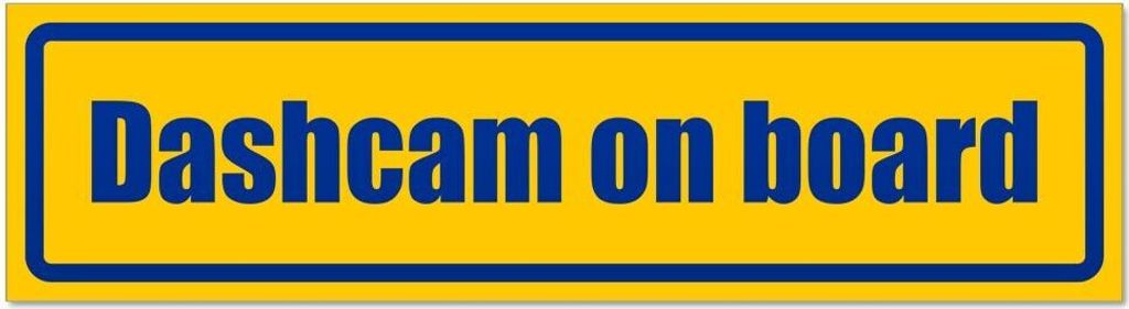 Kiwistar - Autoaufkleber - Blau - 45 x 12 cm - Dashcam on Board invertiert - Hinweis Aufkleber Sticker für Auto, Kfz, Fahrrad, PKW, LKW