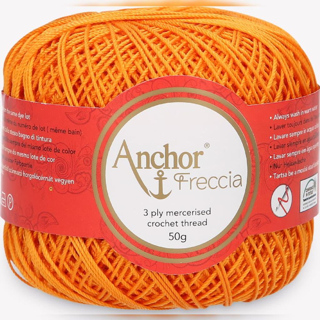 Anchor Freccia 6 – Feines Baumwollgarn für Häkelprojekte (Color 00314)