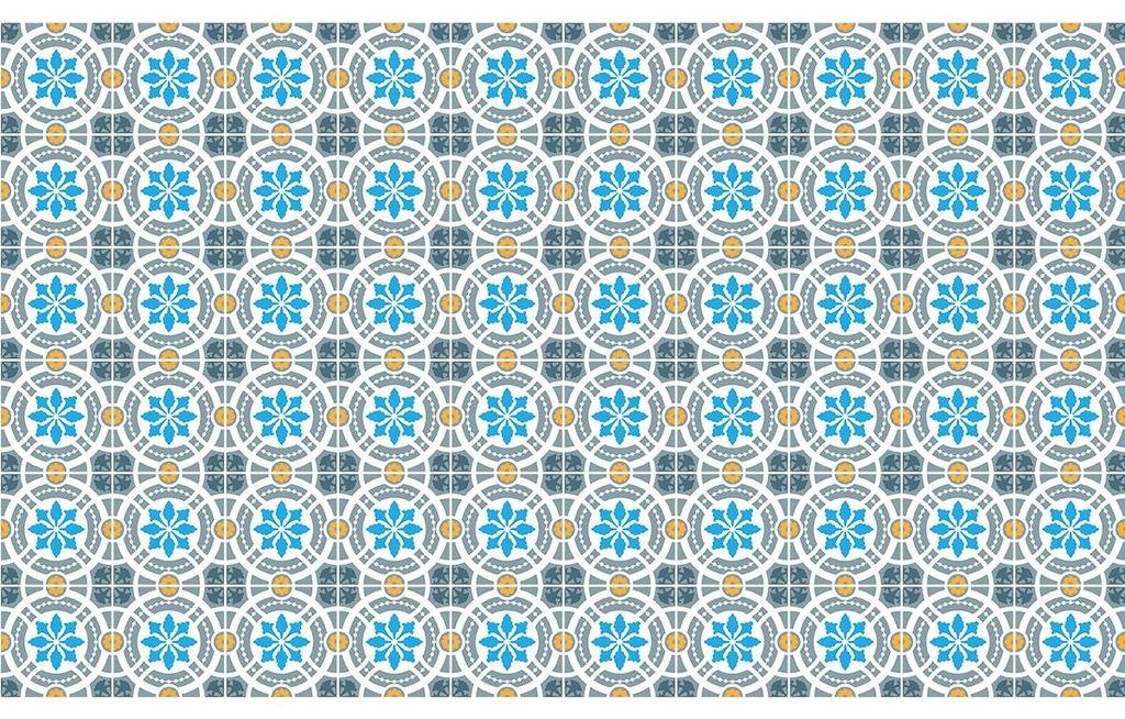 Selbstklebende Fliesenaufkleber für Küche und Bad – 60 Zementfliesenaufkleber (Azulejos Aristo) – 60 Aufkleber, 15 x 15 cm