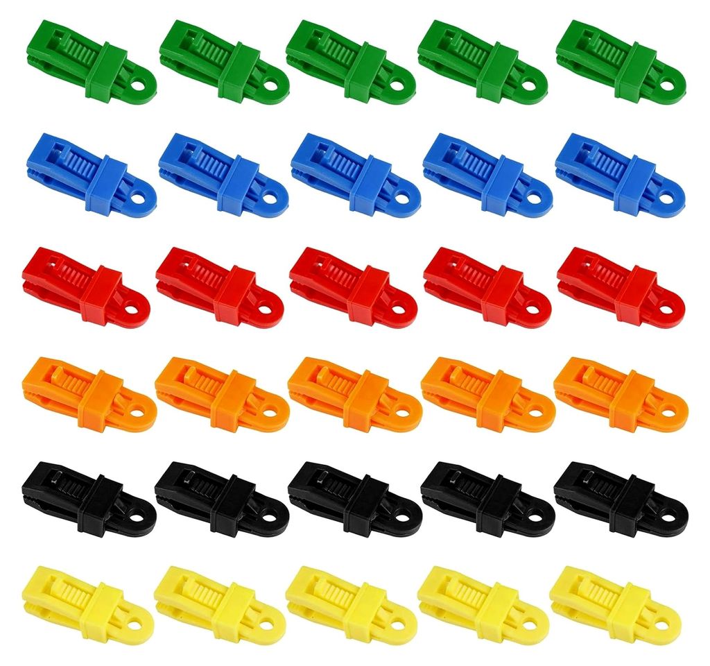 30 Stück Planenclips, Einstellbarer Robuster Verriegelungsgriff Clip, Multifunktionale Windseil Schnalle für Zelt, Markisen, Abdeckungen, Sonnens...