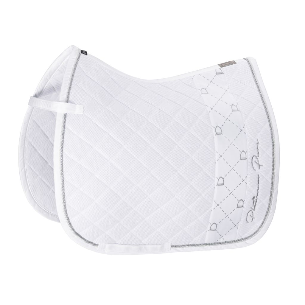 Eskadron PURE Schabracke MESH STRIPE, weiß Form - Dressur