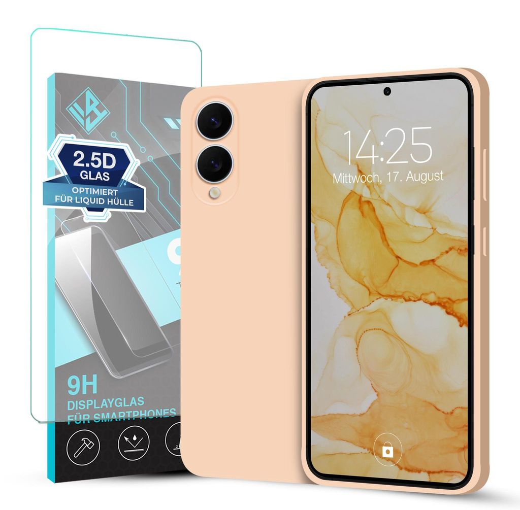 Hülle für Samsung Galaxy S25 Edge mit 9H Displayglas Produktbild 