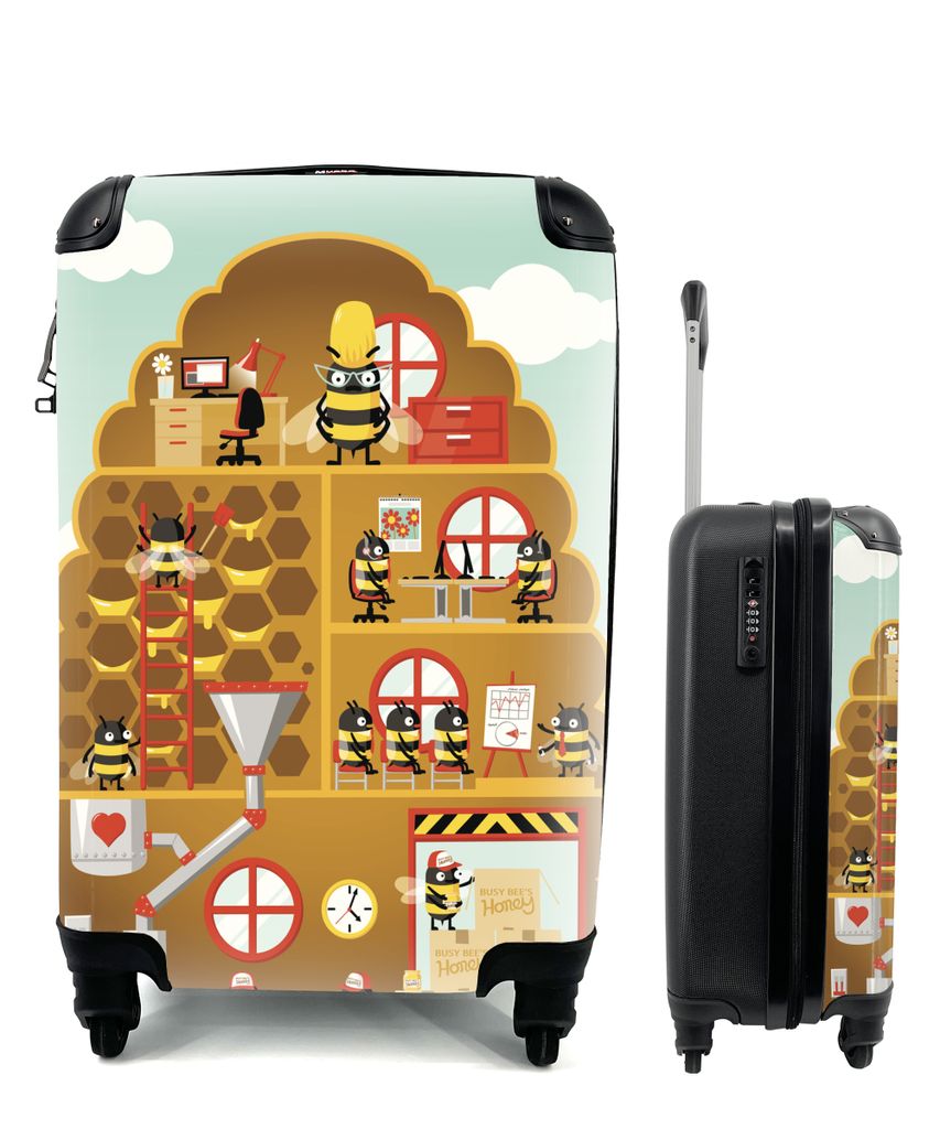 MuchoWow® Koffer Handgepäck Trolley Rollkoffer Kleine Produktbild 