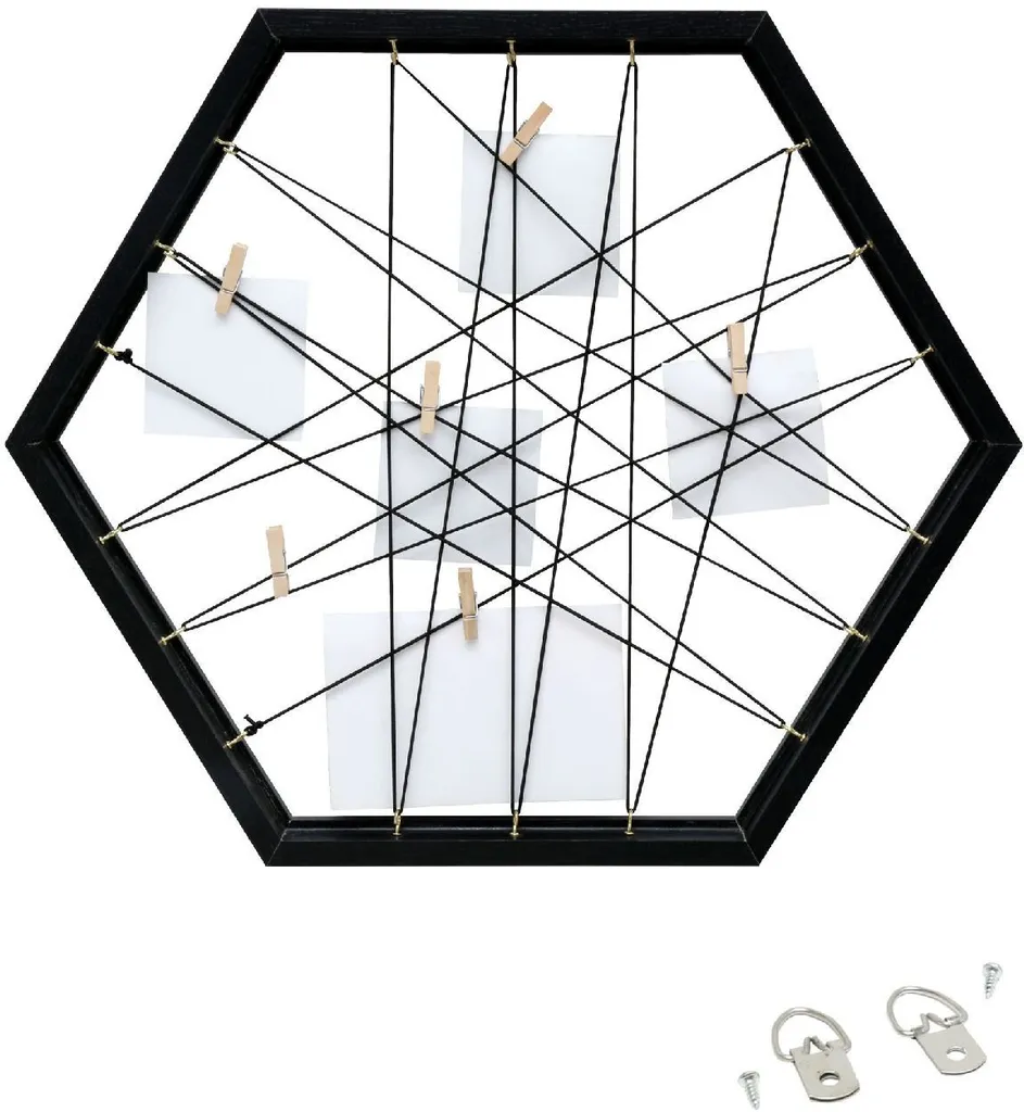 Ne perdez plus vos notes avec ce tableau mémo hexagonal noir 40cm - 3