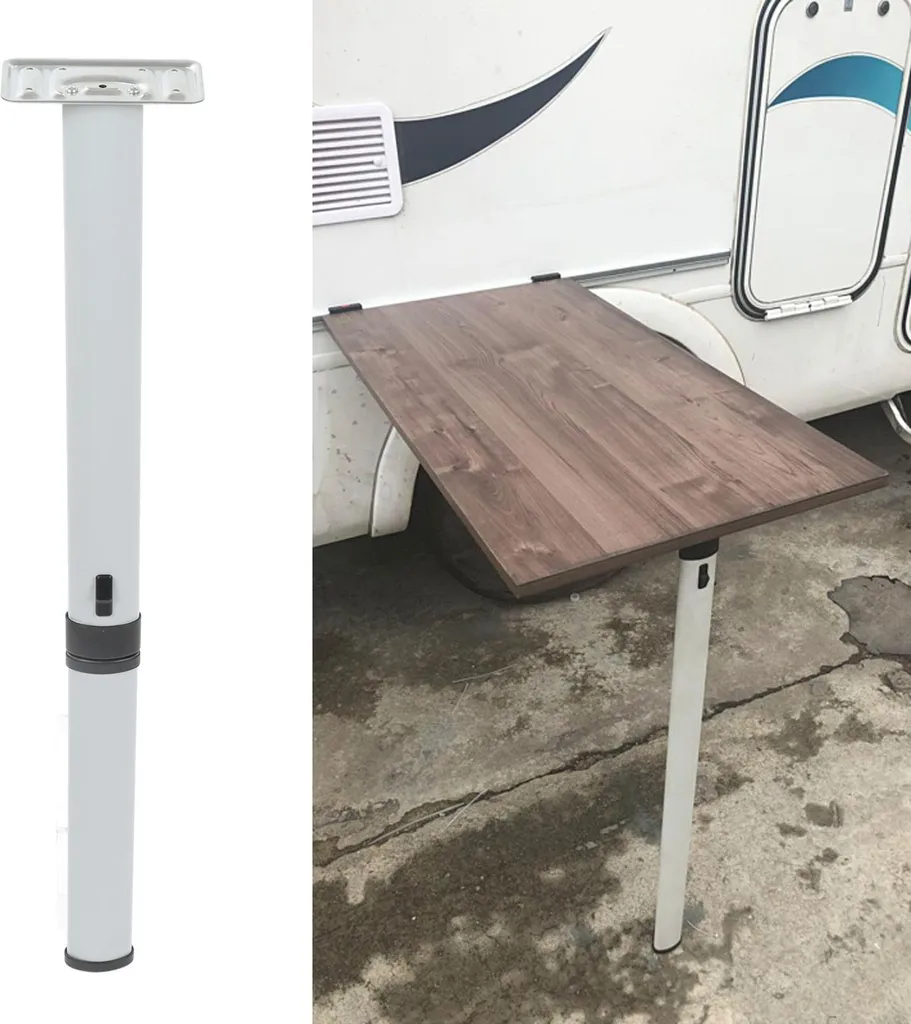 Pied de Table Aluminium Pliable 73cm Robuste pour Extérieur et Van - 3
