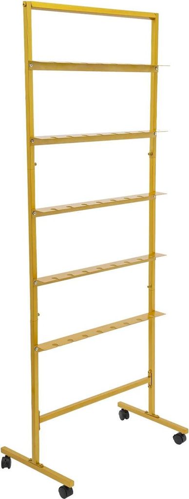 Champagnerflöten-Displayständer - Weinglashalter - Rollbar - 5 Ebenen - 8 Gläser/Ebene (40) - Stahl - Beige