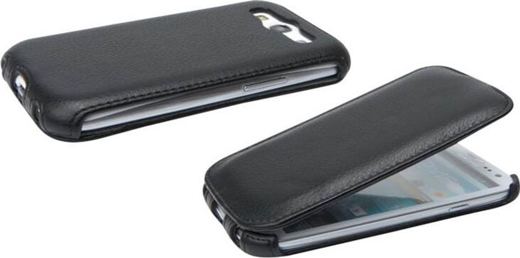SPEZ - Schutztasche (Flip-Fall) - Deluxe - schwarz-Samsung Galaxy S3, i9300 - 22185
