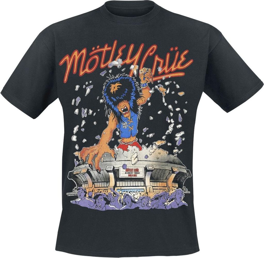 Mötley Crüe T-Shirt Herren Allister King Kong Distressed schwarz XXL