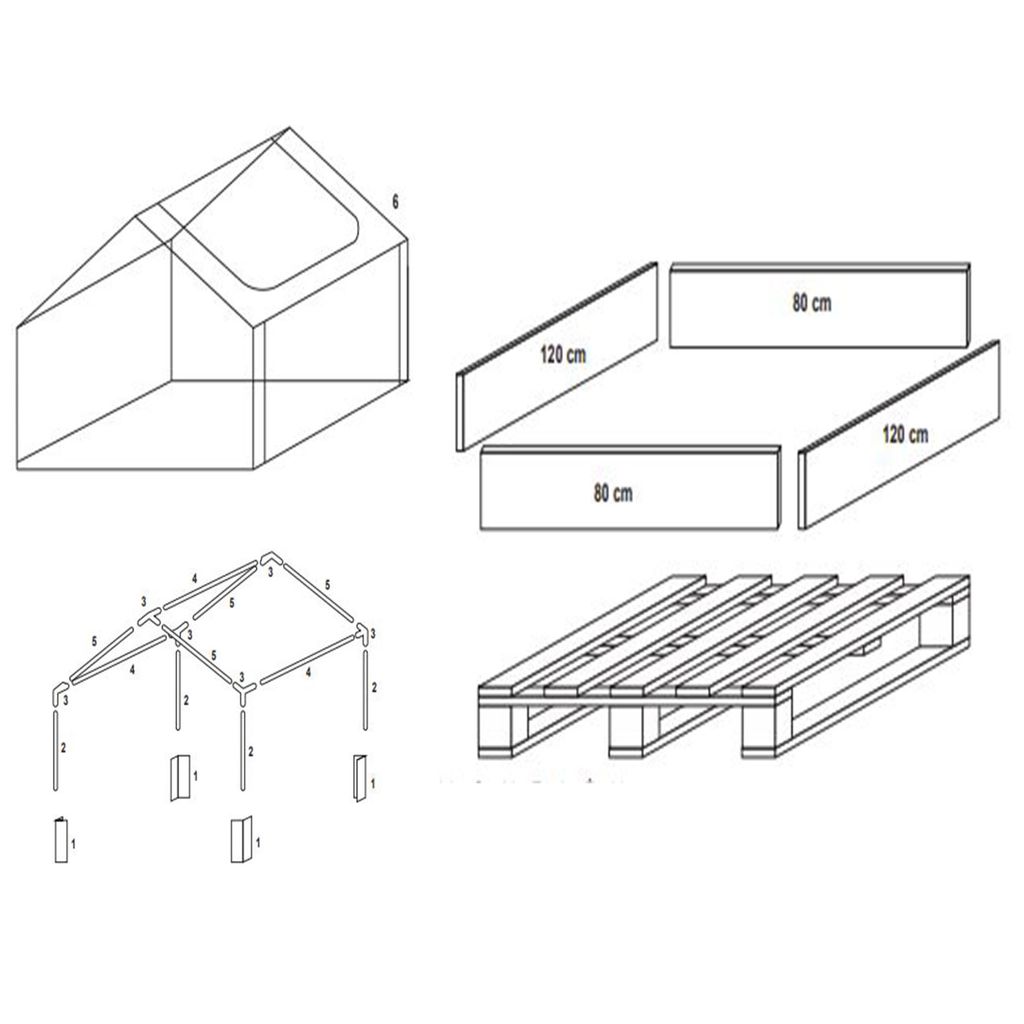 FLO Gewächshaus 60x120x80 cm Transparent und Schwarz Produktbild 9
