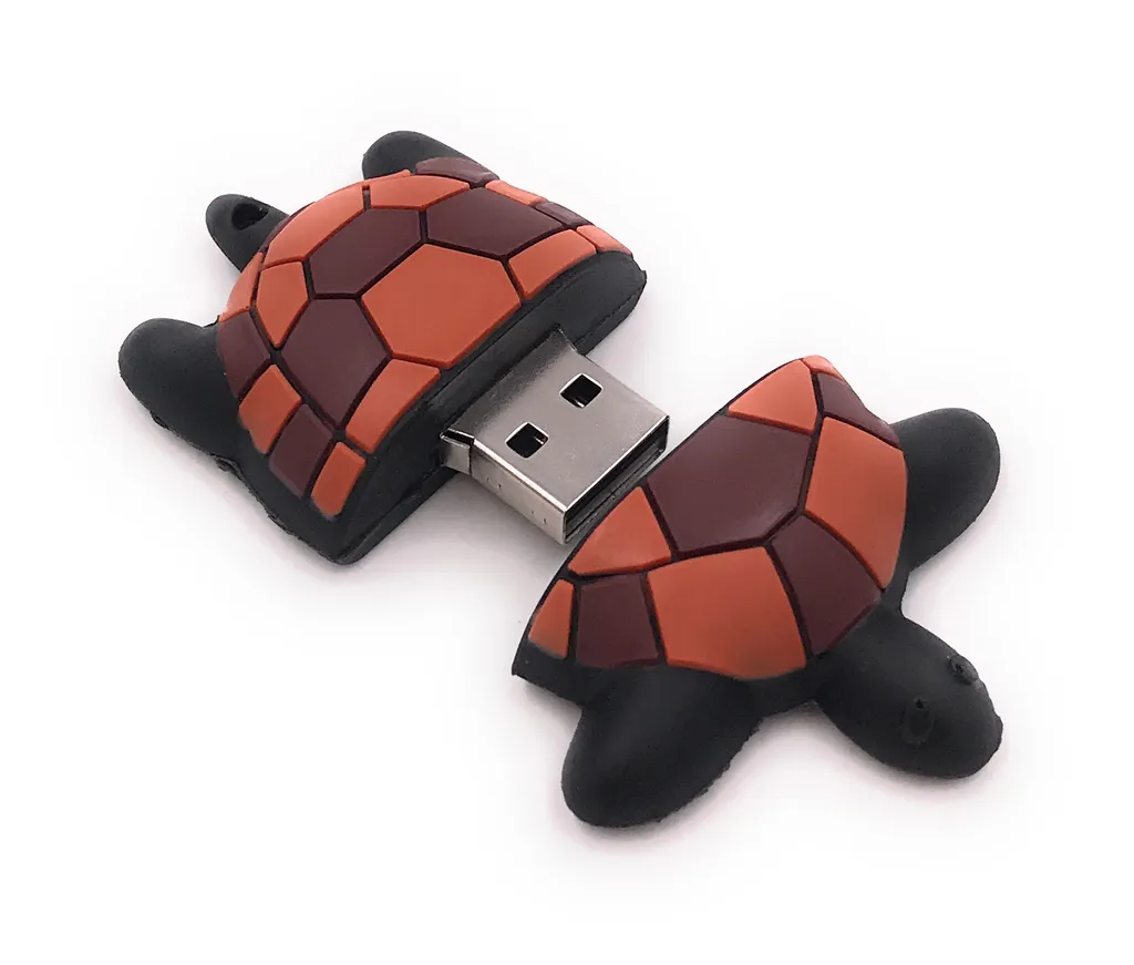 Clé USB 128 Go USB 3.0 Onwomania en forme de tortue brune avec boîte - 4